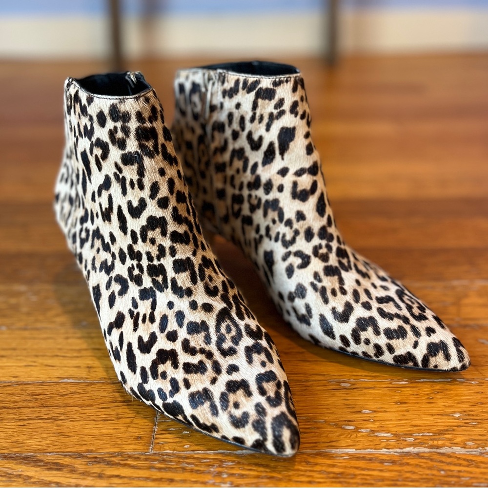 Sam Edelman Leopard Booties Boots Size 8